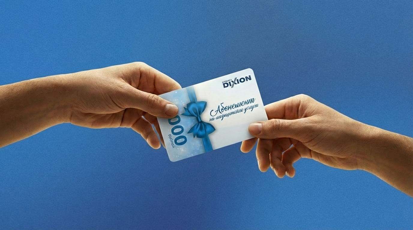 Подарочный сертификат клиники Dixion